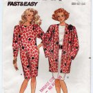 Straight Dress / Long Unlined Jacket Sewing Pattern, Women's Plus Size 20-22-24 UNCUT Butterick 6865