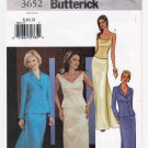 Women's Evening Wear Top, Skirt, Jacket Sewing Pattern Misses' Size 8-10-12 UNCUT Butterick 3652