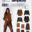 Top, Pants, Skirt and Jacket, Women's Sewing Pattern, Misses Size 12-14-16-18 Uncut Simplicity 5921