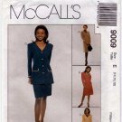 Women's Unlined Jacket, Dress and Skirt, Misses Size 14-16-18 Bust 36-38-40 UNCUT McCall's 9009