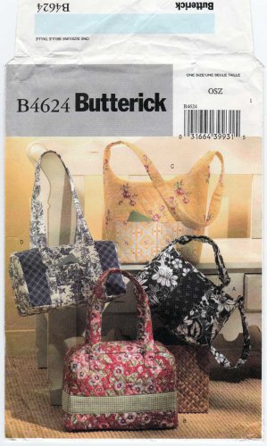 Handbags, Purse Sewing Pattern UNCUT Butterick B4624 4624