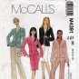 Women's Sewing Pattern, Jacket, Pants, Skirt, Misses / Petite Size 8-10-12-14 Uncut McCall's M4391