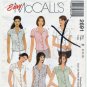 Women's Button Front Shirts Sewing Pattern Misses' / Miss Petite Size 8-10-12 UNCUT McCall's 2691