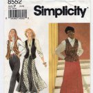 Women's Midi, Eight Gored Skirt, Pants, Lined Vest Pattern, Size 12-14-16 UNCUT Simplicity 8552