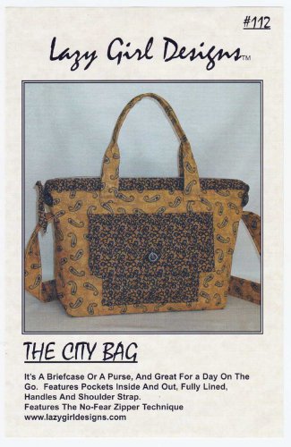 Tote, Briefcase or Purse Pattern, The City Bag by Lazy Girl Designs 112
