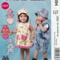 Infant Dress, Rompers, Jumpsuit, Panties, Hats Pattern Size NB - Large UNCUT McCall's M6494 6494