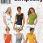 Women's Summer Top Sewing Pattern Misses' / Miss Petite Size 6-8-10 UNCUT Simplicity 8575