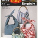 Bags, Handbag, Tote, Purse Sewing Pattern UNCUT It's So Easy Simplicity 5151