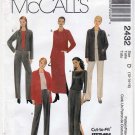Women's Jacket, Pull-on Pants, Skirt Sewing Pattern Size 12-14-16 UNCUT McCall's 2432