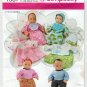 Baby Doll Clothes Sewing Pattern for 15" Dolls Uncut Simplicity 1937