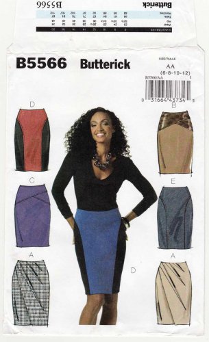 Women's Semi-fitted Skirts Sewing Pattern Misses' Size 6-8-10-12 UNCUT Butterick B5566 5566