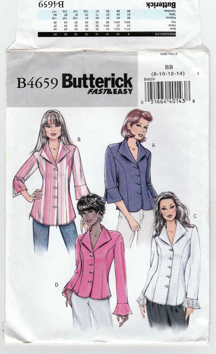 Women's Shirts Sewing Pattern Misses' / Petite Size 8-10-12-14 UNCUT ...