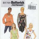 Women's Top and Belt Sewing Pattern Misses' Size 8-10-12-14-16 UNCUT Butterick B5709 5709