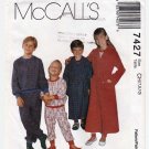 Boys Girls Wrap Robe, Pajamas, Pullover Top and Pants Sewing Pattern Size 7 8 10 UNCUT McCall's 7427