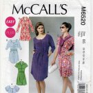 Women's Shirt Dress Sewing Pattern, Misses Size 8 10 12 14 16 UNCUT OOP McCall's M6520 6520