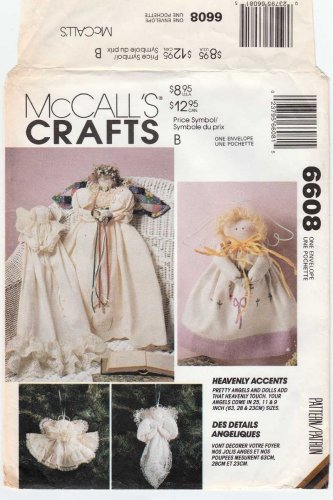 Angel and Dolls Sewing Pattern, in 25", 11" and 9" Sizes  UNCUT McCall's Crafts 6608