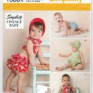 Baby Romper, Bikini, Panties, Bonnet Sewing Pattern Size Newborn - 18 Months UNCUT Simplicity 1600