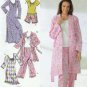Women's Pajama Pants, Shorts, Top, Robe, Gown Pattern Size 14 16 18 20 22 24 UNCUT Simplicity 3696