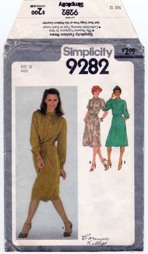Women's Pullover Dress Sewing Pattern Misses' Size 12 Bust 34 UNCUT Simplicity 9282