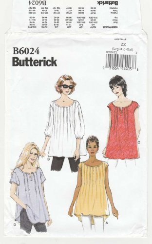 Women's Top Sewing Pattern Misses' / Plus Size 16-18-20-22-24-26 UNCUT Butterick B6024 6024