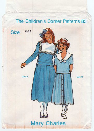 Girls' Skirts and Blouses Sewing Pattern Size 10-12 UNCUT Vintage Children's Corner 83 Mary Charles