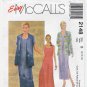 Women's Long Sleeveless Dress and Jacket Sewing Pattern Misses Size 8-10-12 Uncut McCall's 2148