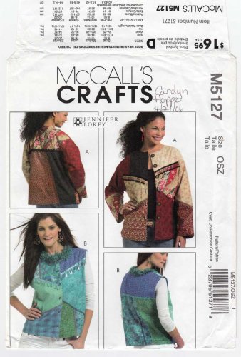 Color Block Jacket and Vest Sewing Pattern Misses Size 8 - 22 UNCUT McCall's M5127 5127