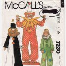 Adult Clown Costume Sewing Pattern, Halloween or Birthday, Size Small UNCUT McCall's 7230