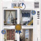 Window Treatments Home Decor, Panels, Cornice, Shade Sewing Pattern UNCUT McCall's 8211