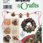 Christmas Crafts Pattern, Tree Topper and Skirt, Ornaments, Wreath, Swag, UNCUT Simplicity 9768