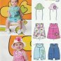 Baby Girl Dress, Romper and Hats Sewing Pattern Size Newborn - Large UNCUT New Look A6111 6111