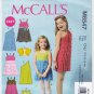 Girls Shrug, Top, Dresses, Shorts, Leggings Sewing Pattern Size 7 - 14 UNCUT McCall's M6547 6547