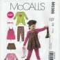 Toddler's Jumper, Tops, Skirt and Leggings Sewing Pattern Size 1-2-3 UNCUT McCall's M6386 6386