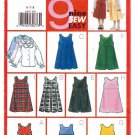 Girls' Jumper Dress and Blouse Sewing Pattern Size 6-7-8 UNCUT Butterick 6364