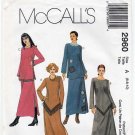 Women's Top, Long Pull-On Skirt Sewing Pattern, Misses / Miss Petite Size 6-8-10 UNCUT McCall's 2960