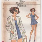 Women's One-Piece Swimsuit, Shorts and Cover Up Sewing Pattern, Misses Size 12 VTG 1970's Vogue 8884