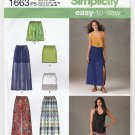 Women's Pull-on Skirts, Pants, Shorts Sewing Pattern Misses' Size 4-6-8-10-12 UNCUT Simplicity 1663