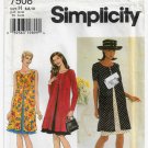 Women's Flared Pullover Dress Sewing Pattern, Misses' Size 6, 8, 10 UNCUT Simplicity 7508