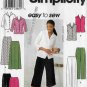 Women's Shirt, Pants and Skirt Sewing Pattern Misses Size 6-8-10-12 UNCUT Simplicity 9158