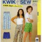 Boys Girls Sleep Pants and Shorts Sewing Pattern Size 6-7-8-9-10 UNCUT Kwik Sew K653 3589