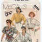 Women's Shirt Sewing Pattern, Button Front, Flap Pockets, Shaped Hem, Size 16 UNCUT McCall's 2456