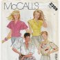 Women's Blouse Sewing Pattern, Flutter or Cap Short Sleeve Misses Size 8 UNCUT Vintage McCall's 2359