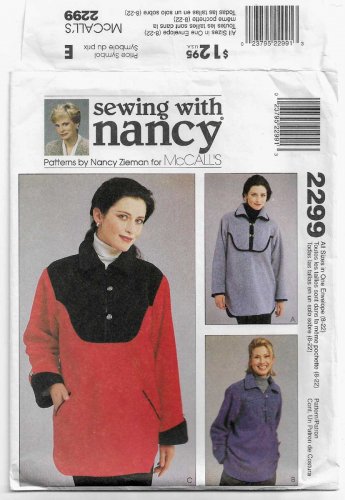 Women's Pullover Fleece Top Sewing Pattern Misses Size 8-10-12-14-16-18-20-22 UNCUT McCall's 2299