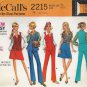1960's Women's Blouse, Pants, Long Vest, Skirt Pattern, Misses' Size 10 UNCUT Vintage McCall's 2215