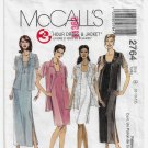 Women's Sleeveless Dress, Shirt Jacket Pattern Misses / Miss Petite Size 8-10-12 UNCUT McCall's 2764