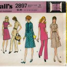 1970's Women's Dress, Tunic and Pants Pattern Size 10 Bust 32 1/2 Vintage UNCUT McCall's 2897