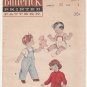 Sunsuit or Overalls and Jacket Sewing Pattern Toddler Size 1 Vintage 1950's Butterick 6176