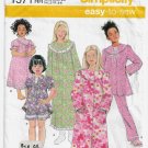 Girl's Nightgown, Robe, Pajamas Sewing Pattern Child Size 3-4-5-6 UNCUT Simplicity 1571