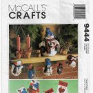 Snowmen Christmas Decorations, Centerpiece, Stockings, Ornament Sewing Pattern UNCUT McCall's 9444