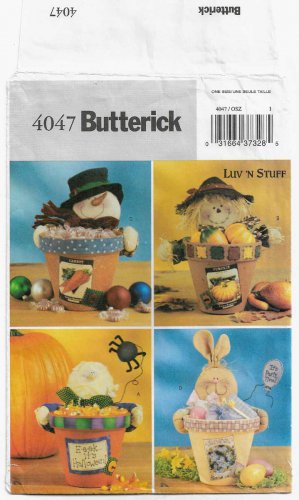 Luv â��N Stuff, Pot Pals, Holiday Decor Sewing Pattern UNCUT Butterick 4047